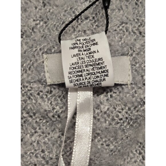 Modena Wrap Womens One Size Gray Shawl Collar Poncho Toggle Button Closure - Picture 5 of 6